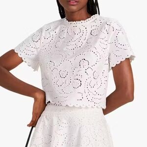 Kate Spade White Eyelet Blouse